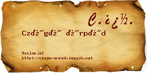 Czégé Árpád névjegykártya